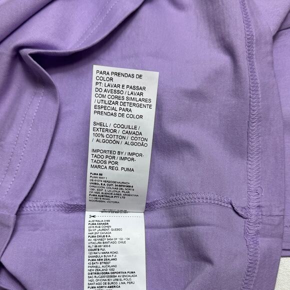New Puma Women's Classics Logo Tee Solid Purple Rose Size S - Picture 6 of 9